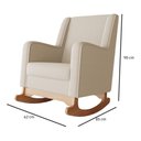 Ver imagem 3 de Sofá Poltrona Cadeira de Amamentação Aquila Balanço C/pufe Bege