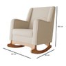 Sofá Poltrona Cadeira de Amamentação Aquila Balanço C/pufe Bege - 3