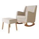 Ver imagem 1 de Sofá Poltrona Cadeira de Amamentação Aquila Balanço C/pufe Bege