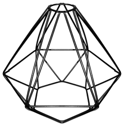 Cupula de Aramado Diamante Preto para Pendente e Abajur P - 1