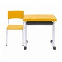 Ver imagem 2 de Kit Escolar Individual – (Mesa e Cadeira) – Infantil 03 a 06 Anos – Realplast - Cor Amarelo - 41087