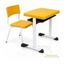 Ver imagem 1 de Kit Escolar Individual – (Mesa e Cadeira) – Infantil 03 a 06 Anos – Realplast - Cor Amarelo - 41087