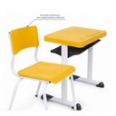 Ver imagem 5 de Kit Escolar Individual – (Mesa e Cadeira) – Infantil 03 a 06 Anos – Realplast - Cor Amarelo - 41087