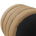 Ver imagem 6 de Puff Mid Redondo Espuma Revestimento Suede Caramelo Nexta Casa
