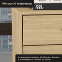 Ver mais imagens de Cômoda de Cabeceira 3 Gavetas 100% MDF com Pintura UV e Pés em Metal 49x62x38cm Castanho