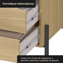 Ver imagem 6 de Cômoda de Cabeceira 3 Gavetas 100% MDF com Pintura UV e Pés em Metal 49x62x38cm Castanho