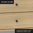 Ver imagem 7 de Cômoda de Cabeceira 3 Gavetas 100% MDF com Pintura UV e Pés em Metal 49x62x38cm Castanho