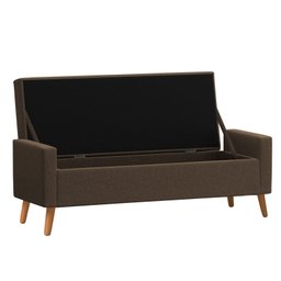 Recamier Bau Londres 1,20m Suede Marrom - Clique Decor Clique Decorações - 3
