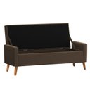 Ver imagem 3 de Recamier Bau Londres 1,20m Suede Marrom - Clique Decor Clique Decorações
