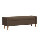 Ver imagem 2 de Recamier Bau Londres 1,20m Suede Marrom - Clique Decor Clique Decorações