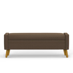 Recamier Bau Londres 1,20m Suede Marrom - Clique Decor Clique Decorações