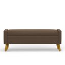 Ver imagem 1 de Recamier Bau Londres 1,20m Suede Marrom - Clique Decor Clique Decorações
