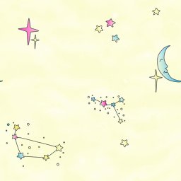 Papel de Parede Lua Estrelas fundo Branco para Teto do Quarto infantil - 1
