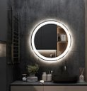 Ver imagem 5 de Espelho redondo jateado iluminado com led frio frontal 70cm Woodglass redondo 70cm frio