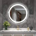 Ver imagem 3 de Espelho redondo jateado iluminado com led frio frontal 70cm Woodglass redondo 70cm frio