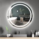 Ver imagem 2 de Espelho redondo jateado iluminado com led frio frontal 70cm Woodglass redondo 70cm frio