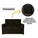 Ver imagem 3 de Sofá 2 Lugares Pequeno Alice e Porta Controle Herreiro Cores Cor:marrom