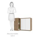 Ver imagem 3 de Armário Aéreo Canto Reto 95 Cm 2 Portas de Abrir 1 Prateleira Mel Luciane Móveis