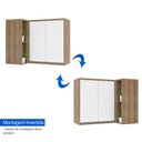 Ver imagem 6 de Armário Aéreo Canto Reto 95 Cm 2 Portas de Abrir 1 Prateleira Mel Luciane Móveis