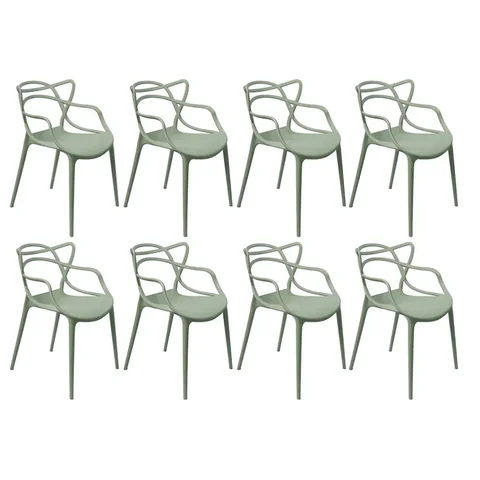 Kit 8 Cadeiras Allegra Verde