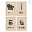 Ver imagem 4 de Kit com 4 Quadros Decorativos Lavanderia Retrô:preta