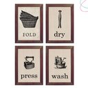 Ver imagem 3 de Kit com 4 Quadros Decorativos Lavanderia Retrô:preta