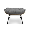 Ver imagem 3 de Puff Costela Suede Base Metálica Pallazio Grafite