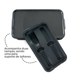 Marmita Fitness 1,3l sem Bpa 2 Compartimentos para Comida - 3