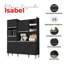 Ver imagem 4 de Armário para Cozinha Kit Isabel Preto Fosco - Ajl