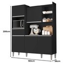 Ver imagem 2 de Armário para Cozinha Kit Isabel Preto Fosco - Ajl