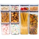 Ver imagem 6 de Kit 10 Potes Herméticos Quadrados Acrílico Organizador de Despensa