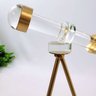 Escultura Telescópio Tripé Dourado Decorativo 25x20x10cm - 8
