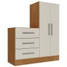 Cômoda 2 Portas 3 Gavetas Cinamomo/off White Dunas - Rodial - 2