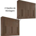 Ver imagem 4 de Guarda Roupa da Vinci Plus Ripado Castanho 6 Portas 6 Gavetas D’doro