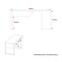 Ver imagem 4 de Mesa de Escritório Me4182 160cm Amêndoa/preto - Tecno Mobili
