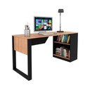 Ver imagem 5 de Mesa de Escritório Me4182 160cm Amêndoa/preto - Tecno Mobili