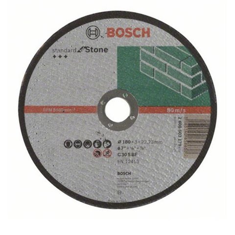 Disco Corte para Pedra 180mm Grão 30 - 2608.603.179-000 - Bosch Disco Corte P/pedra 180mm Gr.30 Bosc