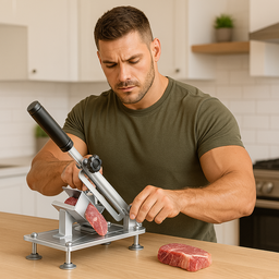 Cortador Manual de Carne Frios Legumes Aço Inoxidável Fatiador Re113 Snel Home - 9