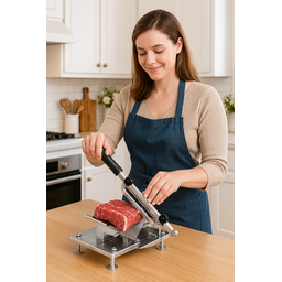 Cortador Manual de Carne Frios Legumes Aço Inoxidável Fatiador Re113 Snel Home - 6