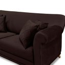Ver imagem 7 de Sofá Decorativo 180cm 2 Lugares com 4 Almofadas Armstrong Suede Café - Gran Belo