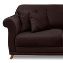 Ver imagem 6 de Sofá Decorativo 180cm 2 Lugares com 4 Almofadas Armstrong Suede Café - Gran Belo