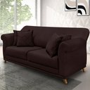 Ver imagem 5 de Sofá Decorativo 180cm 2 Lugares com 4 Almofadas Armstrong Suede Café - Gran Belo