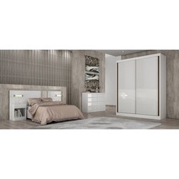 Guarda Roupa Solteiro 2 Portas 3 Gavetas - Salerno-branco - 3