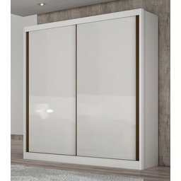 Guarda Roupa Solteiro 2 Portas 3 Gavetas - Salerno-branco - 2