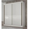 Guarda Roupa Solteiro 2 Portas 3 Gavetas - Salerno-branco - 2