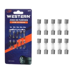 Jogo de Fusiveis Automotivo Western com 10 Pecas - 2