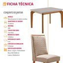 Ver imagem 7 de Mesa de Jantar Liz 120 cm Tampo MDF Vidro Canto Copo com 4 Cadeiras Carolina