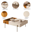 Ver imagem 4 de Kit Aparador e Mesa de Centro para Sala Portugal Cinamomo/Off White