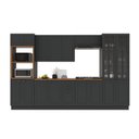 Ver imagem 2 de Cozinha Modulada Completa Americana 100% MDF 350cm com Rodapé Provence Multimóveis Crink-CPL002
