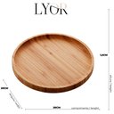 Ver mais imagens de 5 Pratos Redondos Bambu 20cm Bandejas Servir Decorar Multiuso Round Lyor